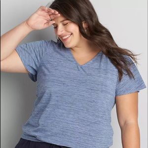 Blue Flutter Sleeve Top Sz 30/32